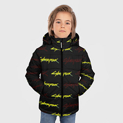 Куртка зимняя для мальчика Cyberpunk 2077 паттерн, цвет: 3D-светло-серый — фото 2