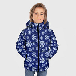Куртка зимняя для мальчика Снежинки, цвет: 3D-черный — фото 2