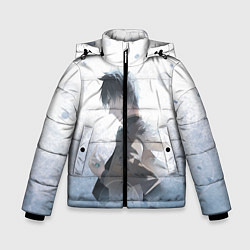 Куртка зимняя для мальчика Черный клевер, цвет: 3D-черный