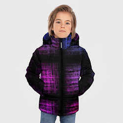 Куртка зимняя для мальчика Неоновая абстракция, цвет: 3D-светло-серый — фото 2