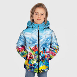Куртка зимняя для мальчика Палитра сноуборд, цвет: 3D-красный — фото 2