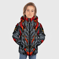 Куртка зимняя для мальчика Механический дракон, цвет: 3D-черный — фото 2