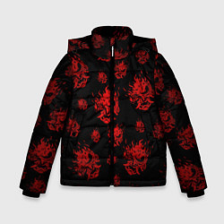 Куртка зимняя для мальчика RED SAMURAI PATTERN, цвет: 3D-черный