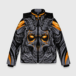 Куртка зимняя для мальчика Череп дьявола, цвет: 3D-черный