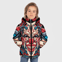 Куртка зимняя для мальчика Механический клоун, цвет: 3D-черный — фото 2
