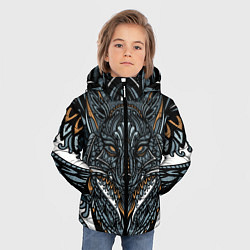Куртка зимняя для мальчика Рисунок лиса, цвет: 3D-черный — фото 2