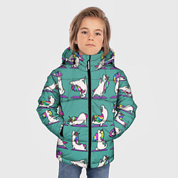 Куртка зимняя для мальчика Единороги Зарядка, цвет: 3D-светло-серый — фото 2