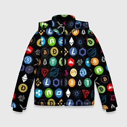 Куртка зимняя для мальчика BITCOIN БИТКОИН Z, цвет: 3D-светло-серый