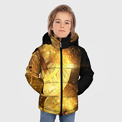 Куртка зимняя для мальчика БИТКОИН ЗОЛОТО BITCOIN GOLD, цвет: 3D-черный — фото 2