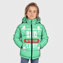 Куртка зимняя для мальчика Поднятие тяжестей, цвет: 3D-черный — фото 2