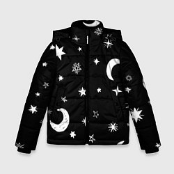 Куртка зимняя для мальчика Звездное небо, цвет: 3D-светло-серый