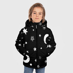 Куртка зимняя для мальчика Звездное небо, цвет: 3D-красный — фото 2