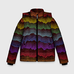 Куртка зимняя для мальчика Радуга, цвет: 3D-черный