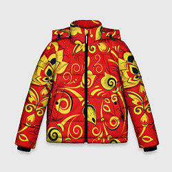 Куртка зимняя для мальчика ХОХЛОМА, цвет: 3D-черный
