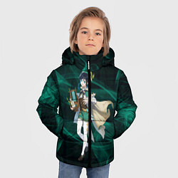 Куртка зимняя для мальчика Genshin Impact - Venti, цвет: 3D-черный — фото 2