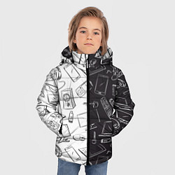 Куртка зимняя для мальчика Гаджеты, цвет: 3D-черный — фото 2