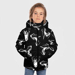 Куртка зимняя для мальчика Оскал волка, цвет: 3D-красный — фото 2
