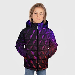 Куртка зимняя для мальчика Неоновая Текстура, цвет: 3D-красный — фото 2