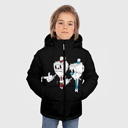 Куртка зимняя для мальчика CUPHEAD PULP FICTION, цвет: 3D-черный — фото 2