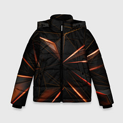 Куртка зимняя для мальчика Геометрическая Абстракция, цвет: 3D-черный