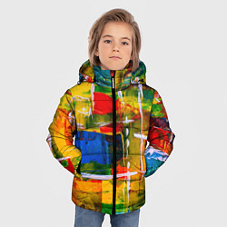 Куртка зимняя для мальчика КРАСКИ, цвет: 3D-черный — фото 2