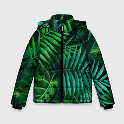 Куртка зимняя для мальчика Сочные тропики, цвет: 3D-черный