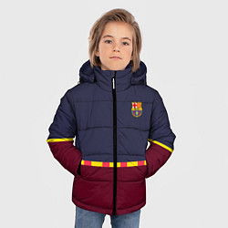 Куртка зимняя для мальчика FC Barcelona Flag and team Logo 202122, цвет: 3D-светло-серый — фото 2