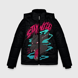 Куртка зимняя для мальчика Волк StayWild, цвет: 3D-черный