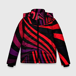Куртка зимняя для мальчика Оптическая иллюзия, цвет: 3D-черный