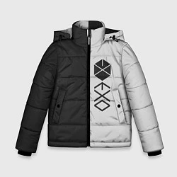 Куртка зимняя для мальчика EXO, цвет: 3D-светло-серый