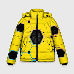 Куртка зимняя для мальчика Cyborg Q, цвет: 3D-черный