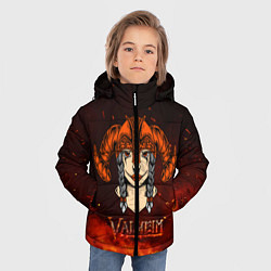 Куртка зимняя для мальчика Valheim девушка воин, цвет: 3D-черный — фото 2
