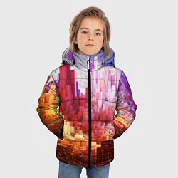 Куртка зимняя для мальчика Симуляция города, цвет: 3D-черный — фото 2