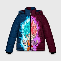 Куртка зимняя для мальчика Vegeta power, цвет: 3D-черный