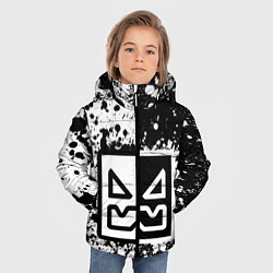 Куртка зимняя для мальчика Geometry Dash: Black, цвет: 3D-черный — фото 2