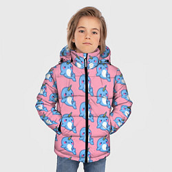 Куртка зимняя для мальчика Дельфинчики Единорожки, цвет: 3D-черный — фото 2