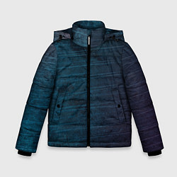 Куртка зимняя для мальчика Texture Blue Ripples, цвет: 3D-черный