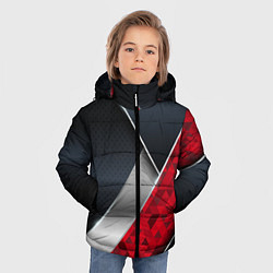 Куртка зимняя для мальчика 3D BLACK AND RED METAL, цвет: 3D-черный — фото 2
