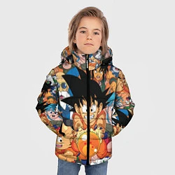 Куртка зимняя для мальчика Dragon Ball главные герои, цвет: 3D-черный — фото 2