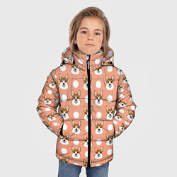 Куртка зимняя для мальчика Звери Корги, цвет: 3D-черный — фото 2