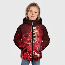 Куртка зимняя для мальчика Cristiano Ronaldo Portugal, цвет: 3D-красный — фото 2