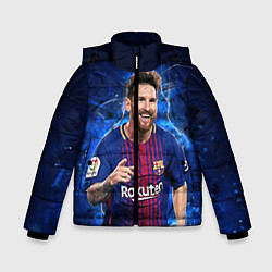 Куртка зимняя для мальчика Лионель Месси Барселона 10, цвет: 3D-светло-серый