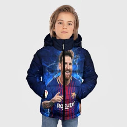 Куртка зимняя для мальчика Лионель Месси Барселона 10, цвет: 3D-черный — фото 2