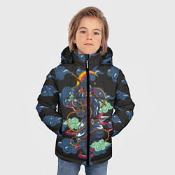 Куртка зимняя для мальчика Ниндзя, цвет: 3D-черный — фото 2