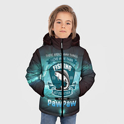 Куртка зимняя для мальчика Любимая рыбалка, цвет: 3D-черный — фото 2