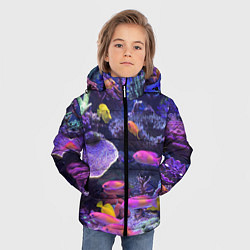 Куртка зимняя для мальчика Коралловые рыбки, цвет: 3D-красный — фото 2