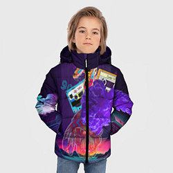 Куртка зимняя для мальчика Ретро 90-е, цвет: 3D-черный — фото 2