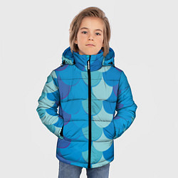 Куртка зимняя для мальчика Синяя чешуя рыбы, цвет: 3D-черный — фото 2