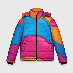 Куртка зимняя для мальчика Candy rainbow, цвет: 3D-черный