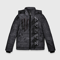 Куртка зимняя для мальчика THE WITCHER КАМЕНЬ, цвет: 3D-черный